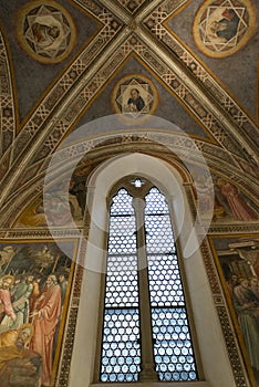 Decorative frescoes in Florence, Italy photo