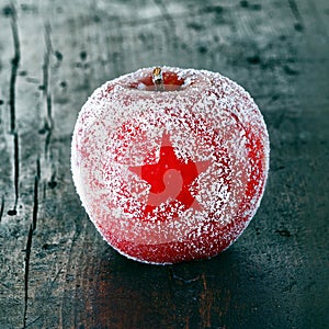 Decorative fresh Christmas apple