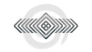 Decorative Geometric Arrow Pattern Design Element, vector design Generative AI