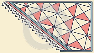 Decorative Geometric Border with Triangle Motifs, vector design Generative AI