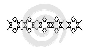 Decorative Geometric Chain Pattern Border, vector design Generative AI