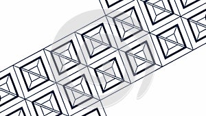 Decorative geometric diamond tile border design, vector design Generative AI