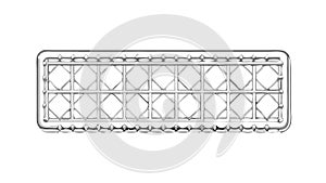 Decorative Geometric Lattice Pattern for Elegant Borders, vector design Generative AI