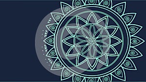 Decorative Geometric Mandala Pattern in Circular Form, vector design Generative AI