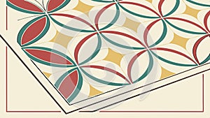 Decorative geometric tile, colorful vector pattern design. vector design Generative AI