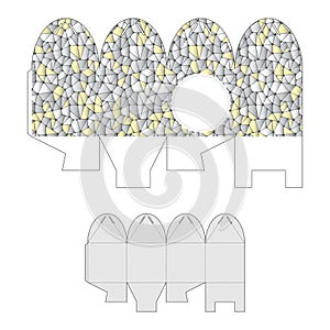 Decorative gift box with abstract pattern.