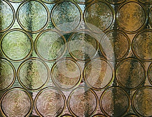 Decorative glass on the door