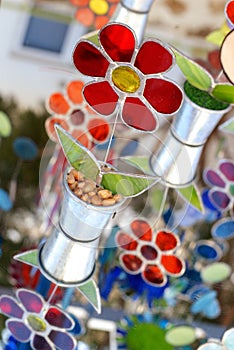 Decorative glass flowers