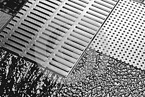 Decorative glass plates background.