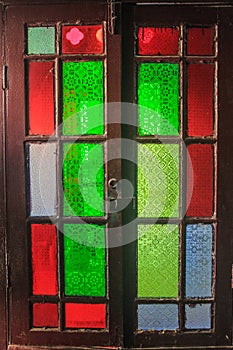 Decorative glass window frame