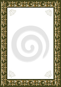 Decorative gold frame