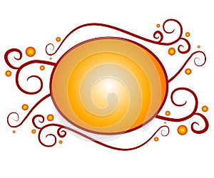 Decorative Gold Red Web Logo