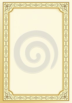 Decorative golden framework on background.