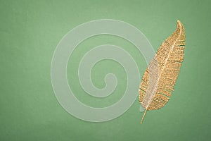 Decorative golden leaf