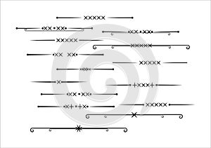 Decorative graphic divider separator element and text break