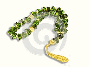 Decorative green crystal chaplet photo