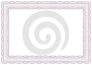 Decorative guilloche frame