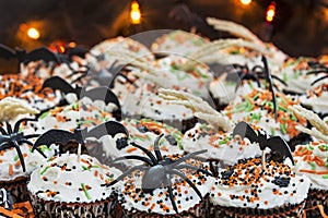 Decorative Halloween themed cupcakes