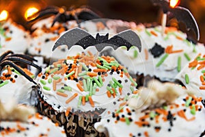 Decorative Halloween themed cupcakes