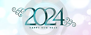 decorative happy new year 2024 eve banner design
