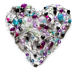 Decorative heart from jewelry