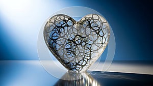 Decorative Heart-Shaped Glass Object