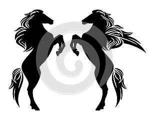 Decorative horse and pegasus design