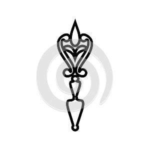 Decorative icon vector set. Ornaments elements illustration sign collection. Decorative elements symbol or logo.