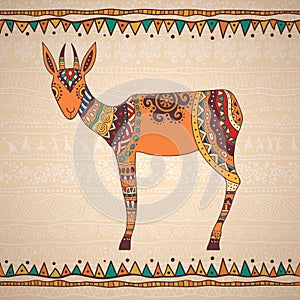 Decorative illustration antelope