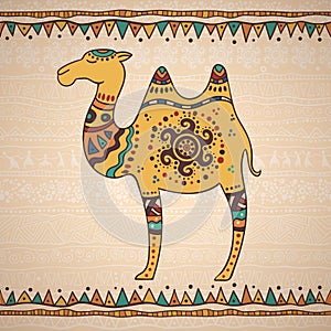 Decorative illustration camel