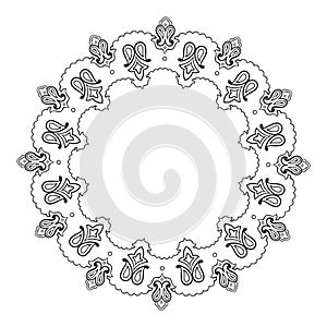 Decorative Indian round lace ornate mandala vector