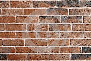 Decorative interior brick wall painted in black and bronze