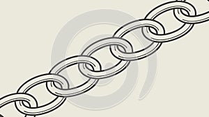 Decorative Interlocking Chain Link Pattern, vector design Generative AI