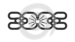 Decorative Interlocking Chain Links: Abstract Design Element, vector design Generative AI