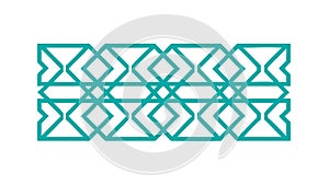 Decorative Interlocking Geometric Pattern Border, vector design Generative AI