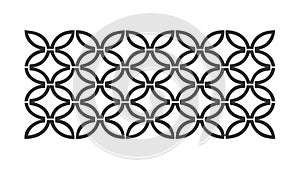 Decorative Interlocking Geometric Squares Pattern, vector design Generative AI