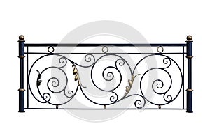 Decorative iron banisters, fence.