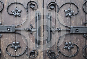 Decorative iron details in gothic style