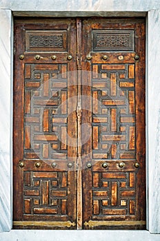 Decorative Islamic Art Texture Background in a door