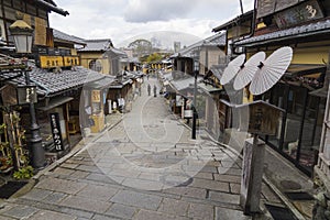 Decorative Japanese Umbrella sold in Ninen-zaka street