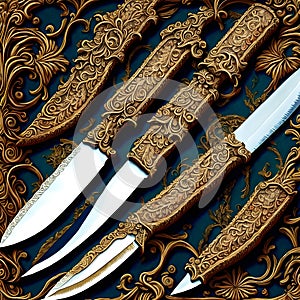 Decorative Knife, Generative AI Illustration