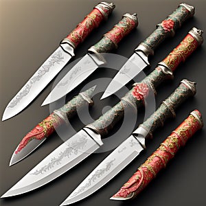 Decorative Knife, Generative AI Illustration
