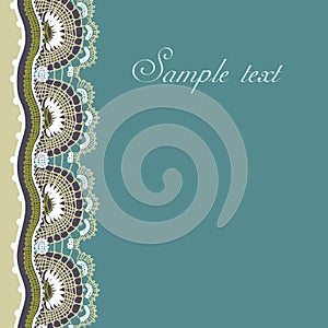 Decorative lace border