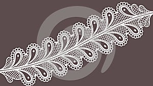 Decorative Lace Border Design, Elegant Floral Pattern Element, vector design Generative AI