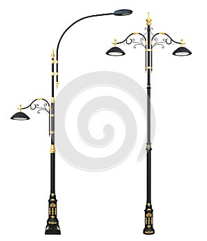 Decorative lamp post set