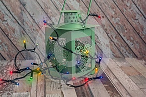 Decorative lantern with lights