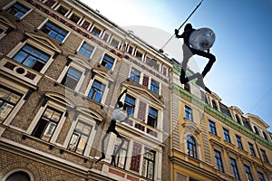 Decorative lapm street in Riga, Latvia