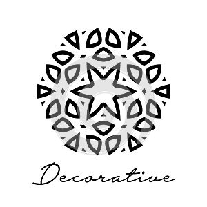 Decorative logo design and symbol vector. Beauty symbol.