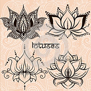 Decorative lotuses