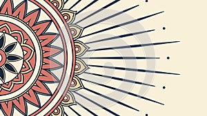 Decorative Mandala Segment: Ornate Design Element, vector design Generative AI